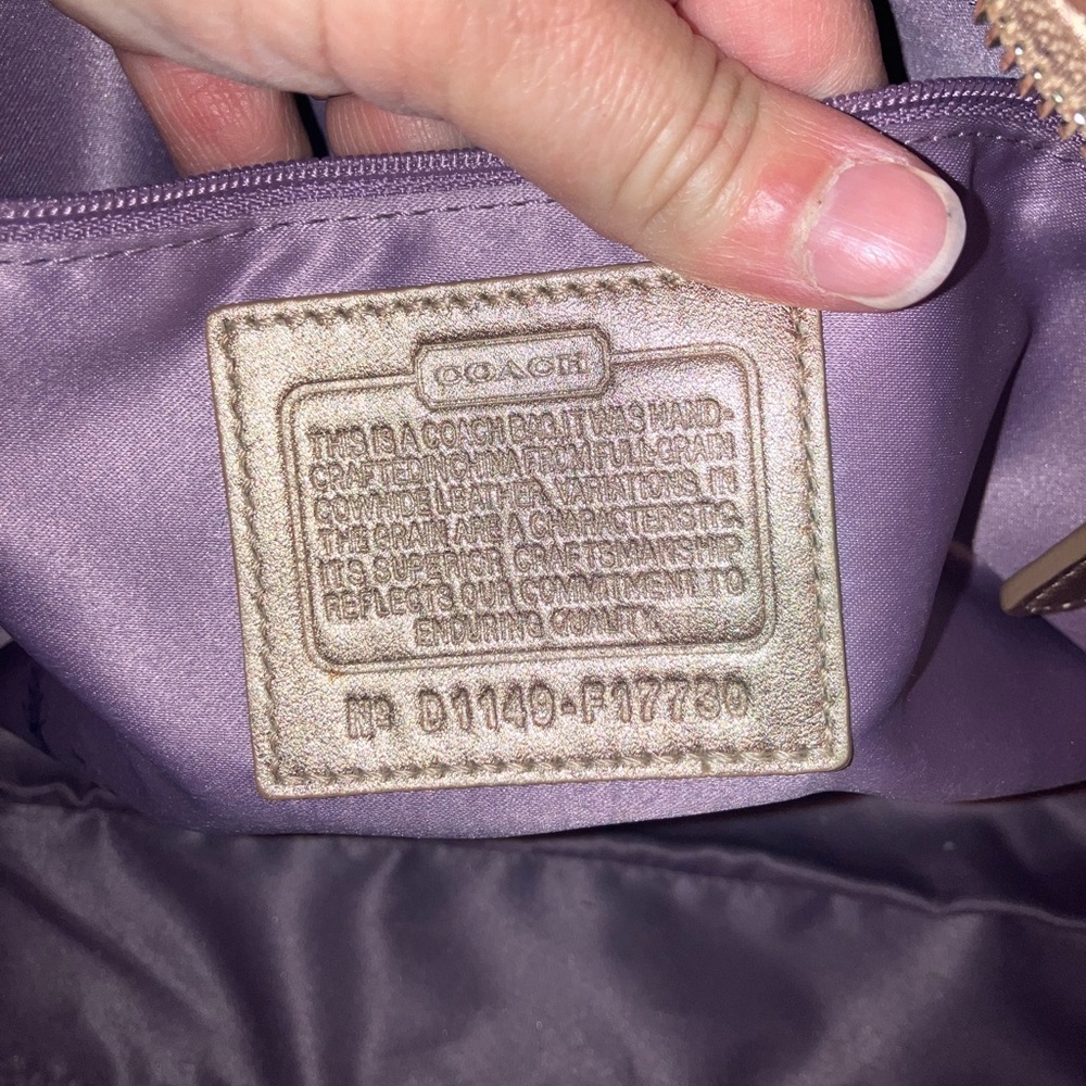 Coach Metallic Gold Signature Tote - Picture 2 of 12